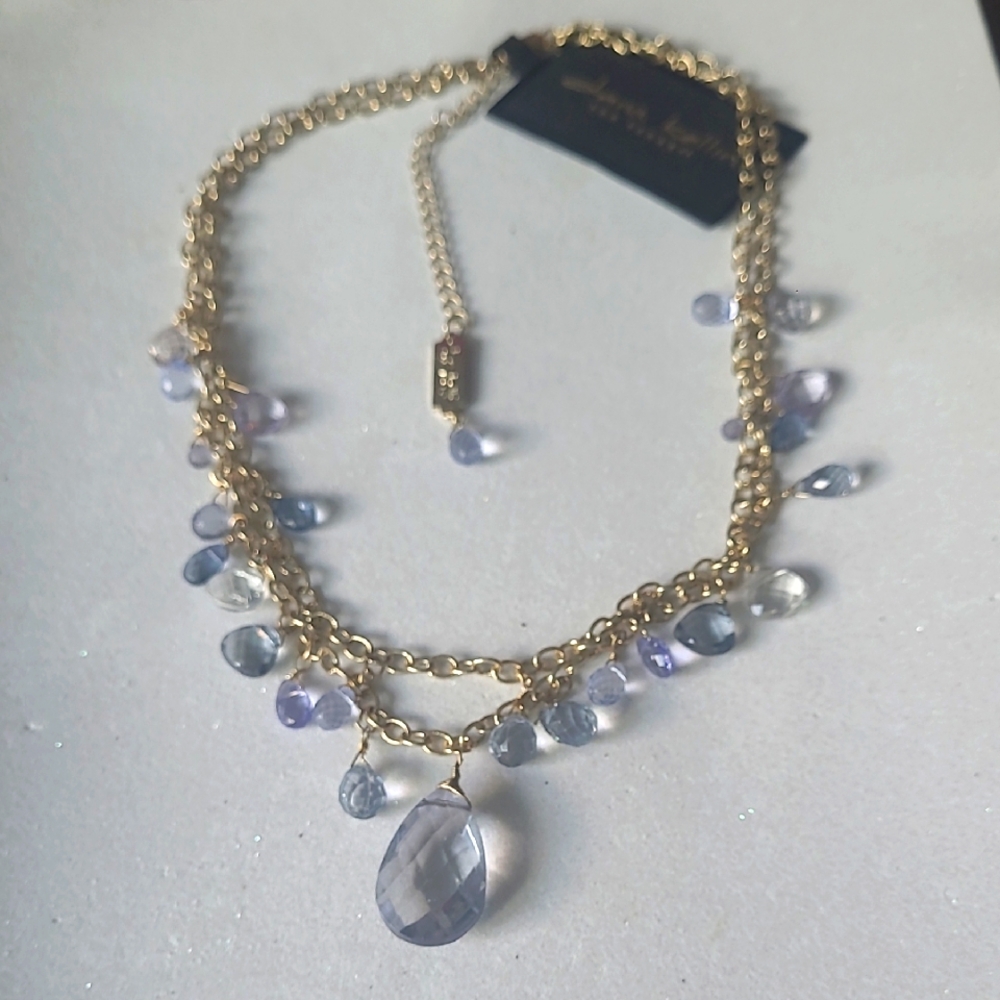 Dana Kellin Goldtone purple Necklace